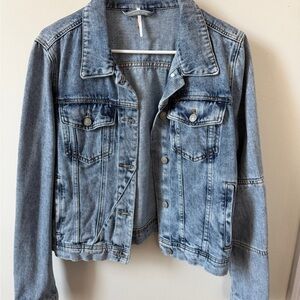 Free People Light Blue Jean Jacket